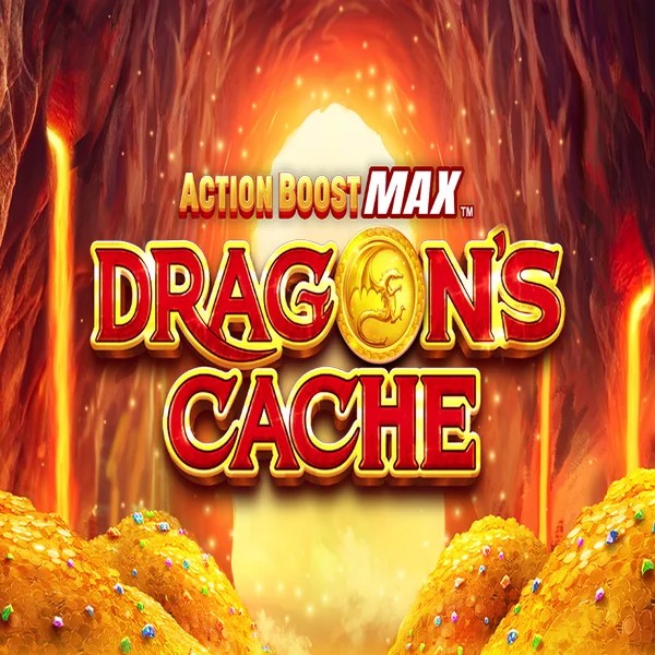 Action Boost Max Dragon's Cache game by SpinPlay Games – logo hosted on Herospin Casino