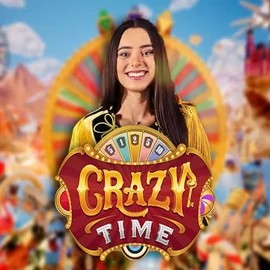 Crazy Time logo by Evolution at Herospin Casino