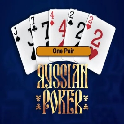 Russian Poker slot logo by OneTouch Games at Herospin Casino